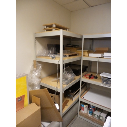 Grey Metal 5 Shelf Garage Storage Shelving Unit, Wood Shelves Allsold